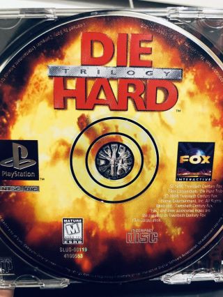 Die Hard Trilogy Sony PlayStation AUTHENTIC CIB PS1 PSX Game Vtg Fps Shooter Fun 3