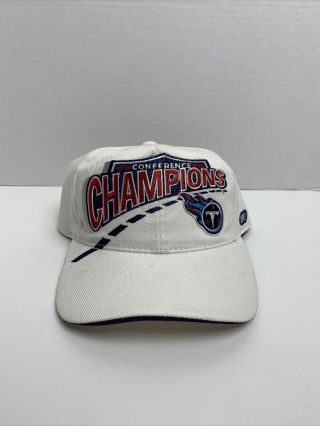 Vintage Spl28 Nfl 1999 Conference Champions Tennessee Titans Hat Adjustable