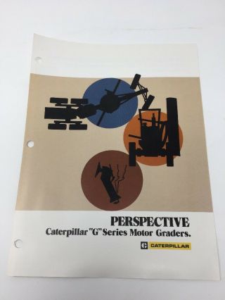 Vintage Caterpillar Brochure G Series Motor Graders Trifold Advertising