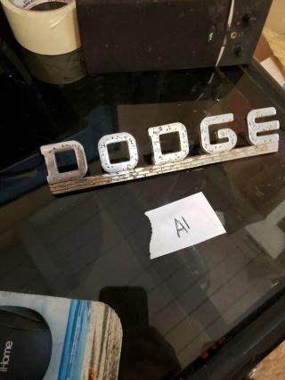 Vintage Dodge Power Wagon " Dodge " Emblem
