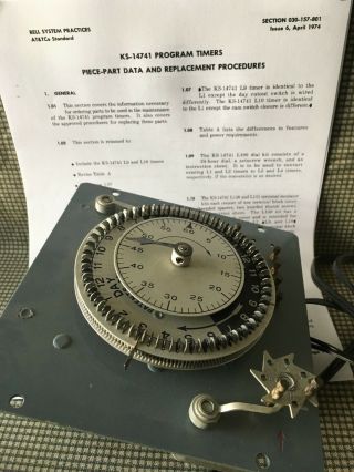 Vintage Ks - 14741 Program Timers 115 Volts Instruction