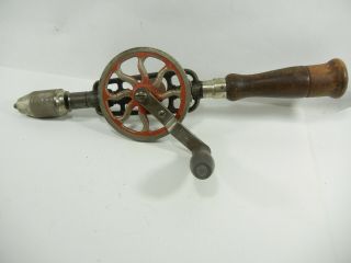Vintage Millers Falls No.  2 Egg Beater Hand Crank Drill Woodworking Tool I395