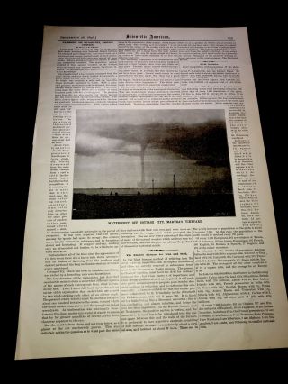 1896 Waterspout Tornado @ Cottage City Martha’s Vineyard Article - Massachusetts