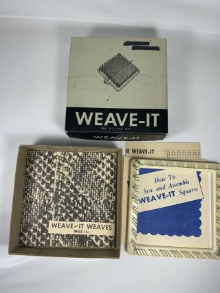 Vintage Weave It Wooden Hand Loom By Donar Instructions No Tool