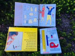 Vintage 70’s Lutterloh System The Golden Rule Sewing Patterns Making Book Kit