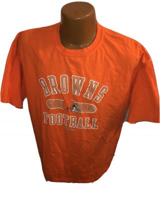 Vintage Cleveland Browns Orange T Shirt Size Xl