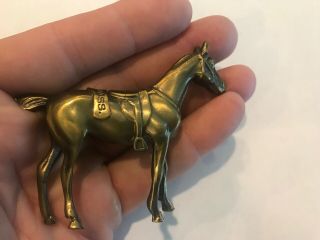 Miniature Brass Antique Horse Salem Mass Made By K.  & O.  Co