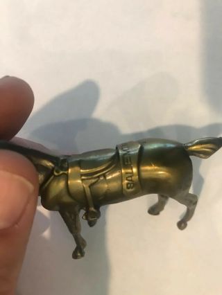 miniature Brass Antique Horse Salem Mass Made By K.  & O.  Co 3