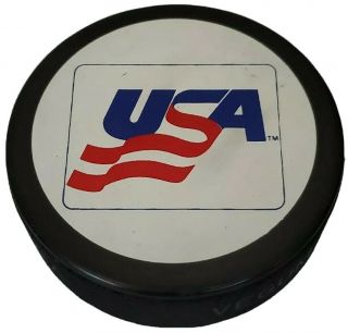 Team Usa Hockey Official Hockey Puck Vintage Vegum Mfg.  - Slovakia Vintage