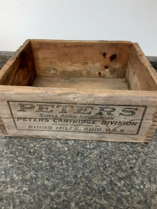 Peters Wood Box - Small Arms Ammunition Kings Mills,  Ohio U.  S.  A.
