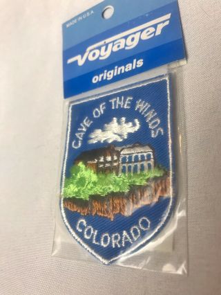 Vintage Voyager Colorado Cave Of The Winds Patch Manitou Springs