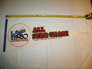 1980 Mlb All Star Game Full Size Vintage Pennant Los Angeles Dodgers