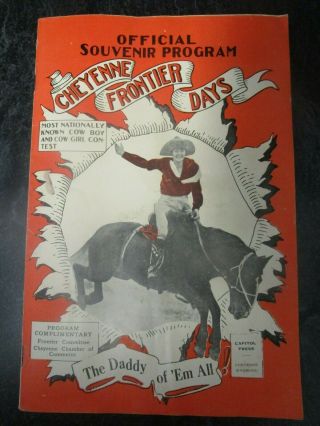 1926 Cheyenne Frontier Days Official Souvenir Program,  Wyoming - Excellent/rare