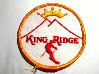 King Ridge Ski Nos Patch Hampshire Lost Area 1961 - 95 Travel Souvenir