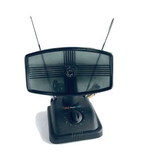 Vintage Radio Shack Color Eagle Fm Uhf Vhf Indoor Tv Antenna 15 - 1807a Rare Black