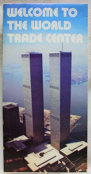 World Trade Center York City Twin Towers Souvenir Brochure 1970s Vintage