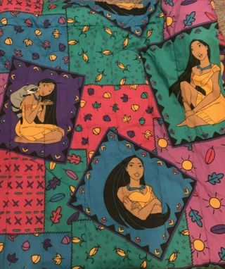 Vtg 90s Disney Pocahontas Movie - Full Size Bed Comforter Only