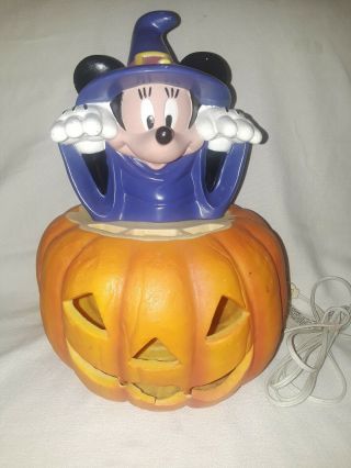 Vtg Halloween Disney Trendmasters Mickey Mouse Pumpkin Jack - O - Lantern Blow Mold