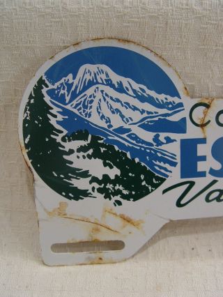 Old Colorado Estes Park Vacation Land Souvenir License Plate Topper 2
