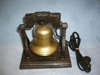 Liberty Bell 1926 Sesquicentennial Glass Electric Lamp,  Philadelphia