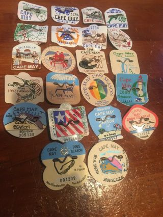 22 - Cape May Seasonal Beach Tags 1985 - 2006 As Pictured