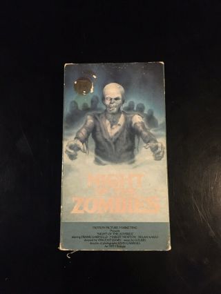 Night Of The Zombies Horror Vhs Vestron Video Gore Vintage Cult Rare