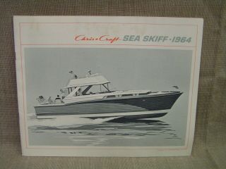1964 Vintage Chris Craft Sea Skiff Boats 18 Page Illus.  Dealer Brochure Book