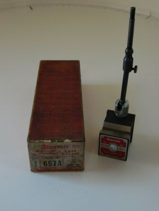 Starrett No.  657 Magnetic Base Indicator Holder Swivel Holder Vintage