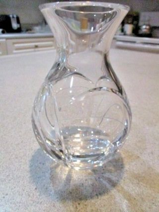 Vintage Miller Rogaska Small Heavy Cut Crystal Vase By Maestro 5 " Italy