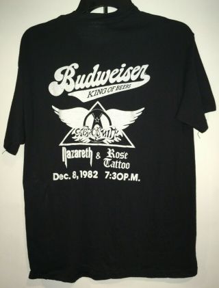 Vintage 1982 Aerosmith,  Nazareth,  & Rose Tattoo Concert T - Shirt - Large