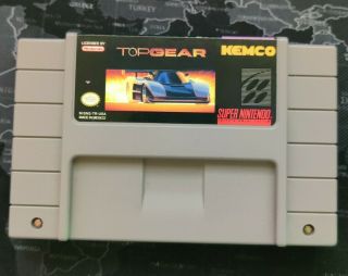 Vintage Nintendo Top Gear 1 Snes Cartridge Game