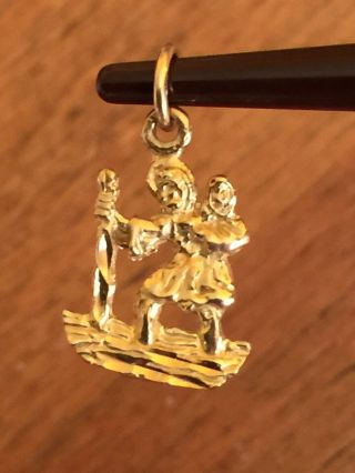 Vintage 10k Yellow Gold St.  Christopher Charm
