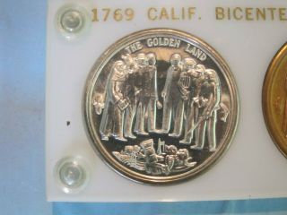 2 Coin/Metal Set CALIFORNIA BICENTENNIAL 1769 - 1969 by Medallic Art Co NY 3