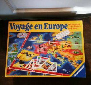 Vintage 1980 Voyage En Europe Par Ravensburger Jeu De Société Complet Tbe