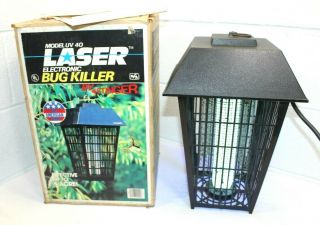 Vintage Stinger Uv 40 Laser Bug Killer/zapper Mosquito Light W/ Box 1 Acre