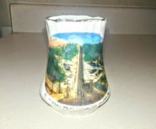 Mt.  Pisgah Plane,  Mauch Chunk Jim Thorpe Pa Souvenir German Toothpick Vase