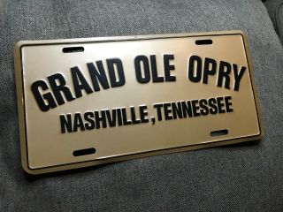 Vintage 70s Grand Ole Opry Nashville,  Tennessee Metal Car License Plate