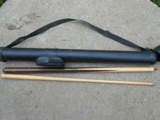 Vintage Schmelke Pool Cue And Carry Case