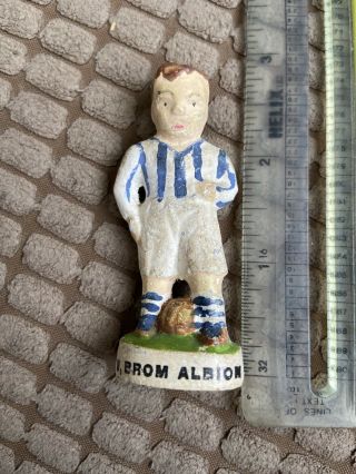 Vintage Plaster Football Player Model - 1940s Wba West Bromwich Albion
