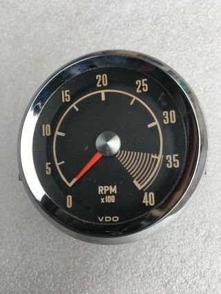 Vintage Vdo Tachometer Gauge Dated 11/68,  82mm,  12 Volt