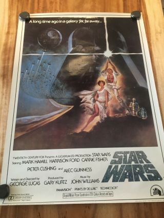Vintage 28 " X 20 " Star Wars Soundtrack Poster,  1982,  Lucasfilms,