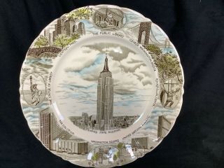 Johnson Bros.  Empire State Building York City Landmarks Souvenir Plate 11”