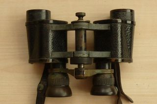 Vintage 1910 Carl Zeiss Jena Telexem 6x Binoculars & Leather Case