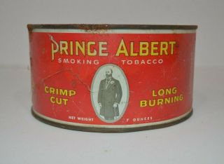 Vintage Prince Albert Crimp Cut Smoking Tobacco Tin - 7 Ounce