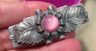 Vintage Arts And Crafts Jewellery Gorgeous Sterling Silver And Moonstone Brooch