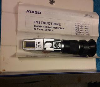 Vintage Atago Hand Refractometer.  N4 Brix 45 - 82.  Made In Japan.  Priority.