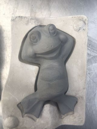 Vintage Duncan Ceramic Mold Frog Tm - 2 For Fairy Gardens 1975 3”