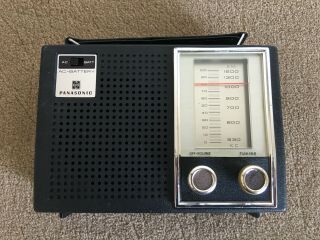 Vintage Panasonic Model R - 1597 Am Portable Transistor Radio,  Dual Power