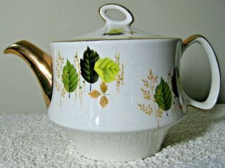 Vintage 1950s 6 " Gibsons Hostess Porcelain Tea Pot Made In England Mid - Century
