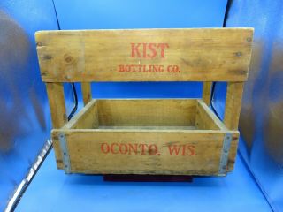 Vintage Wood Box Kist Soda Bottling Co.  Wood Crate Oconto,  Wis.